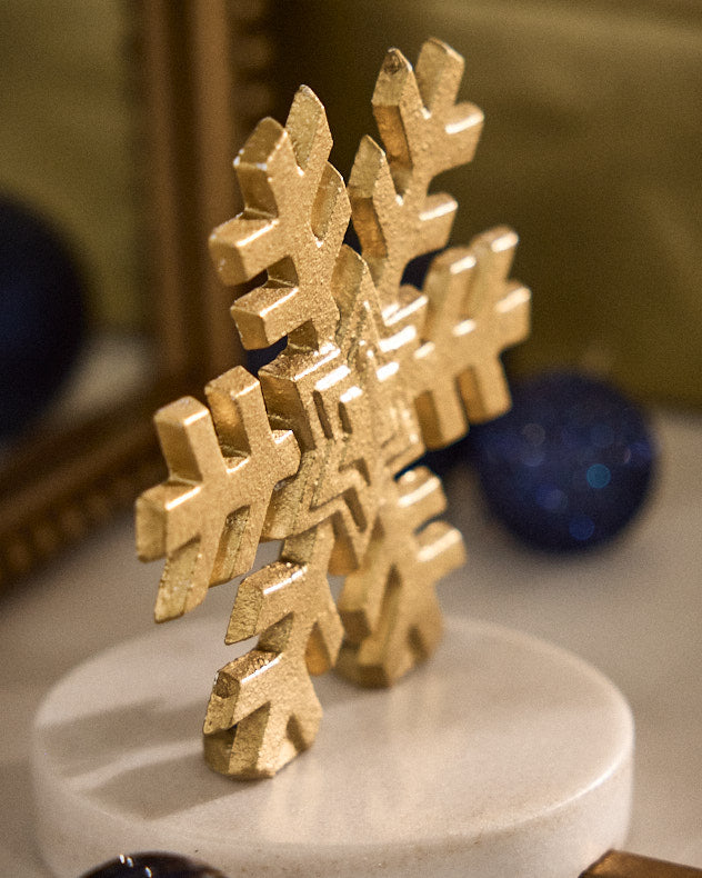 Marble & Gold Snowflake Stocking Holder