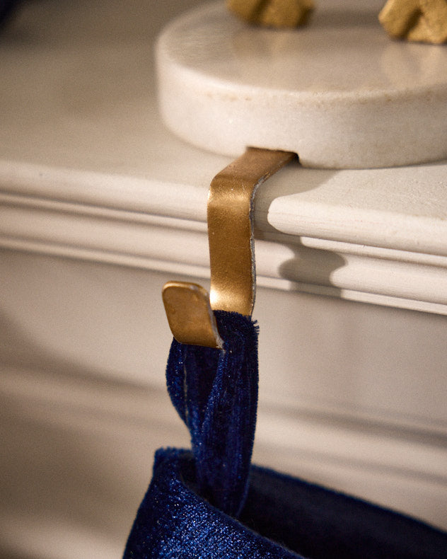 Marble & Gold Snowflake Stocking Holder