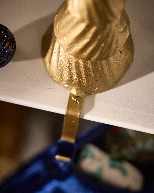 Gold Fir Tree Stocking Holder