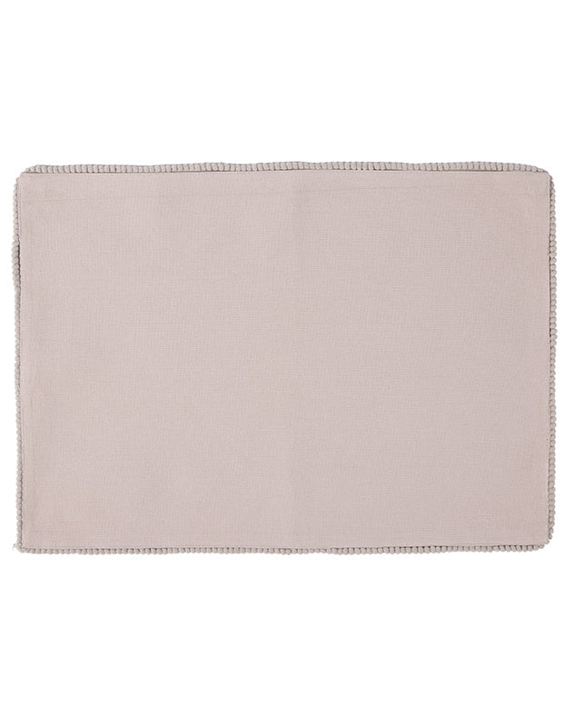 Placemats - Set of 2 Marseille French Knot Fused Placemats - Grey