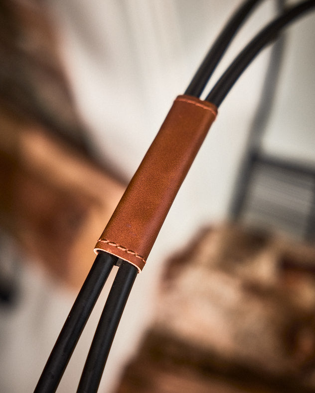 Shoreditch Leather Handle Log Holder