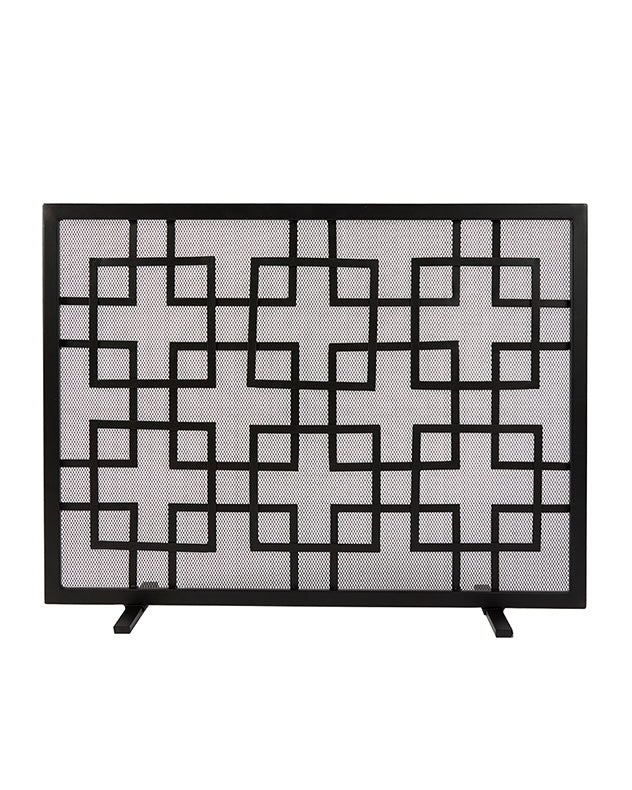 Kensington Matte Black Fire Screen