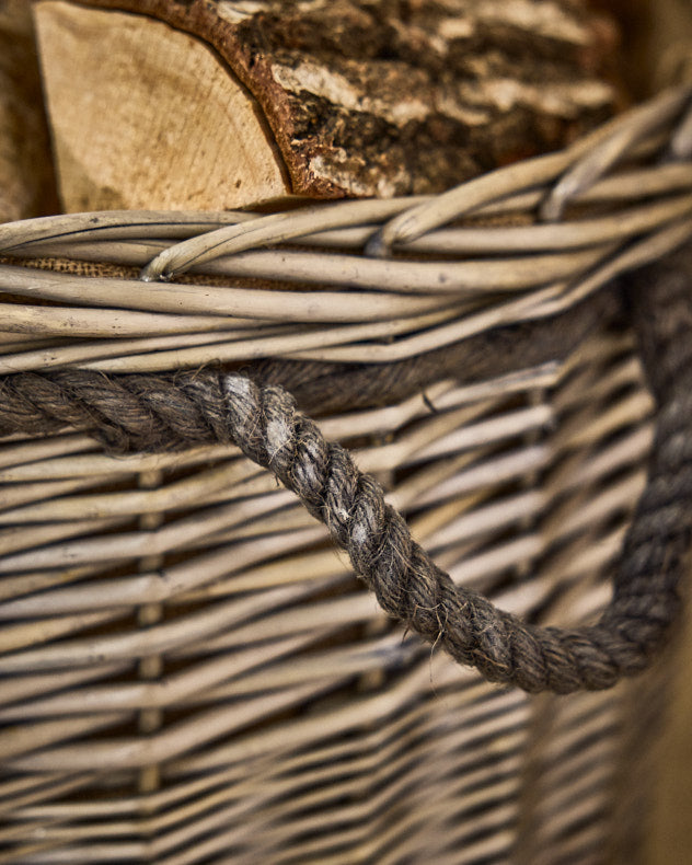 Fire Log Baskets - Grande Woven Log Storage Basket