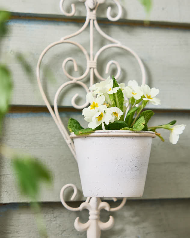 Fleur de Lys Ivory Wall Planter