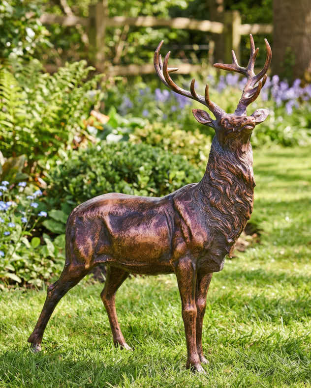 Bronze & Brown Resin Ornaments - Majestic Stag Ornament