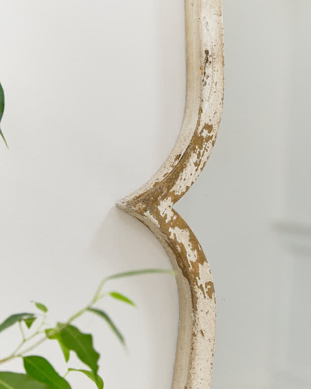 Antique Style Scalloped Wall Mirror