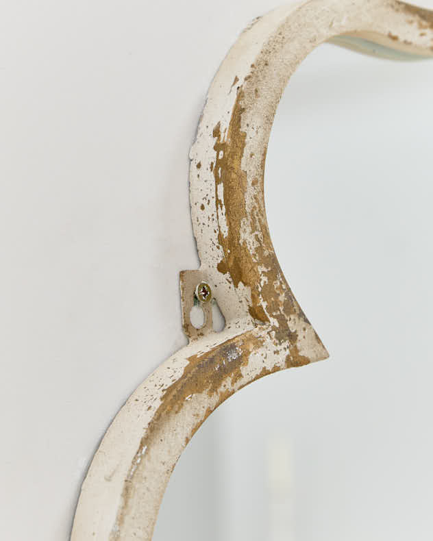 Antique Style Scalloped Wall Mirror