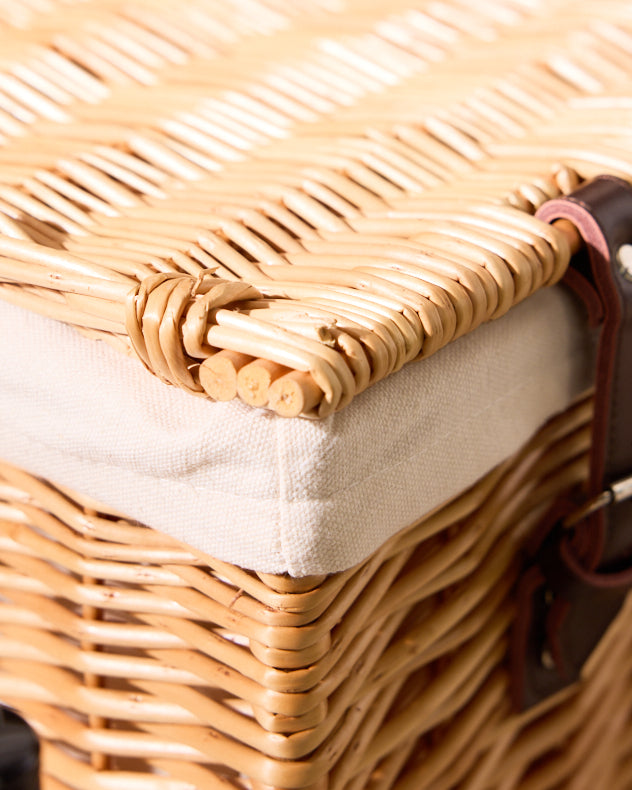 Light Wash Wicker Hamper Basket