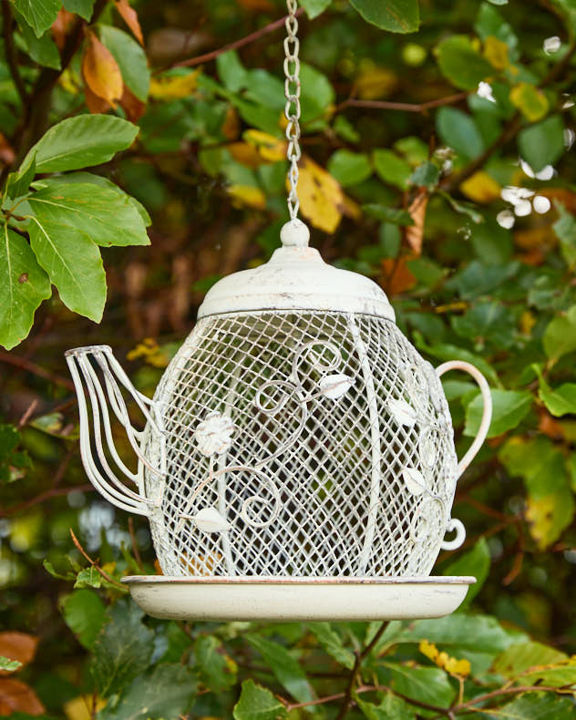 Hanging Teapot Bird Feeder