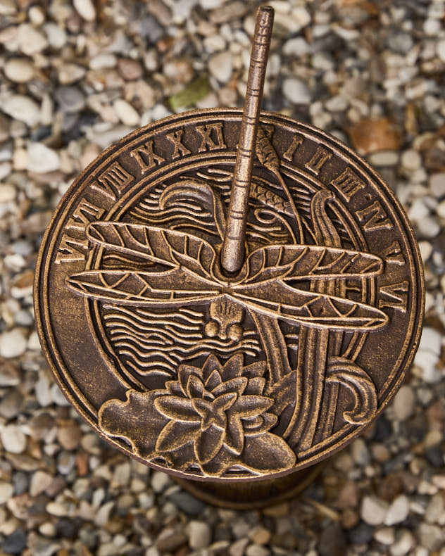 Cast Iron Dragonfly Sundial