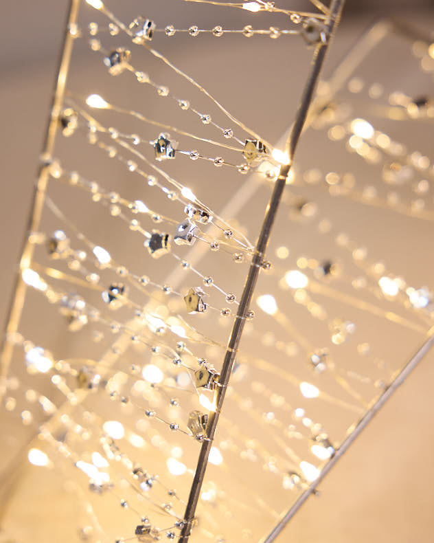 3D Light Up Silver Star Decoration