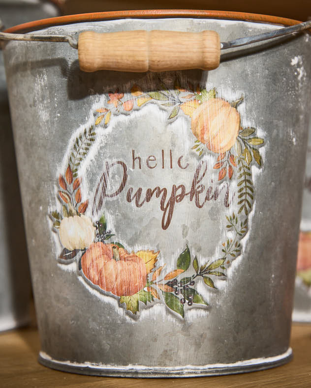 Set of 3 Hello Pumpkin Buckets