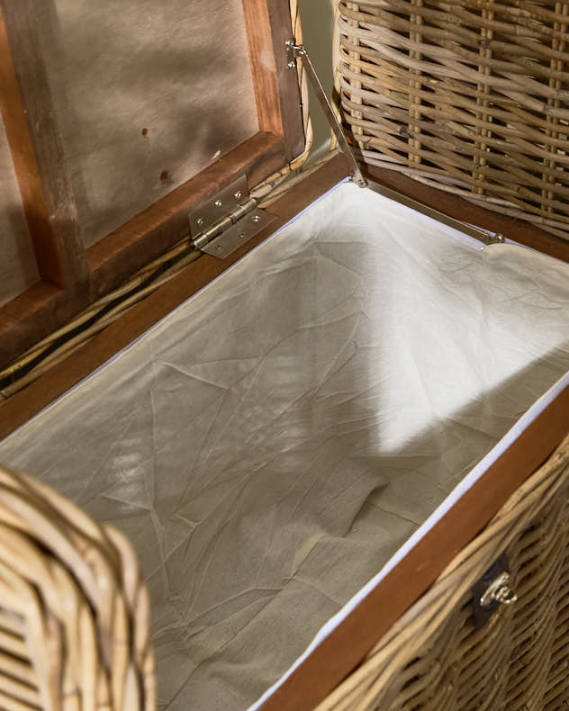 Storage Baskets - Woven Bench and Storage Trunk