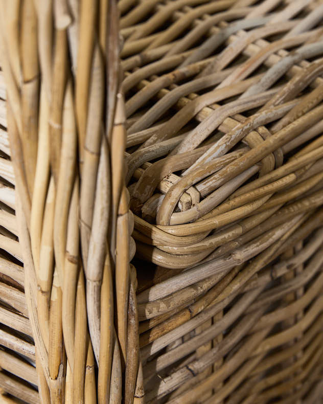 Double Woven Bench and Storage Trunk