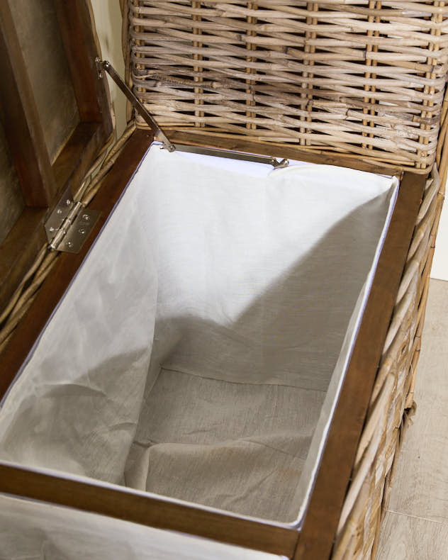Double Woven Bench and Storage Trunk