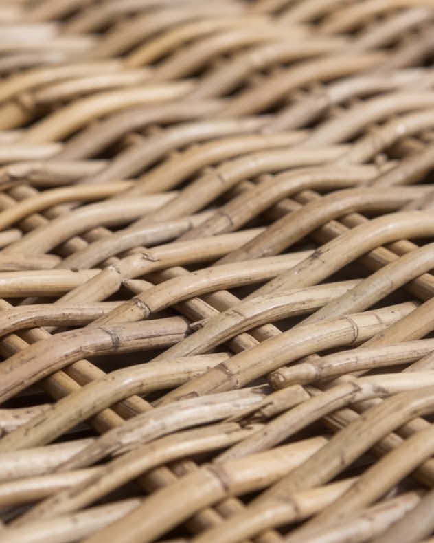 Woven Wicker Garden Bench