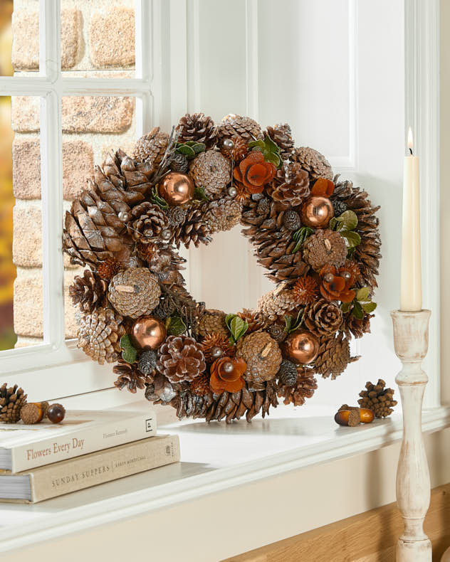 Woodland Pinecone Wreath 36cm