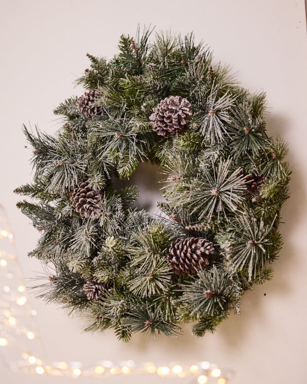 XL Sparkling Pine Wreath - 76cm