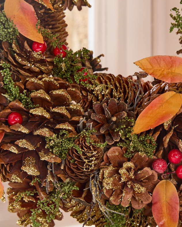 Fall Forest Sparkling Wreath 38cm