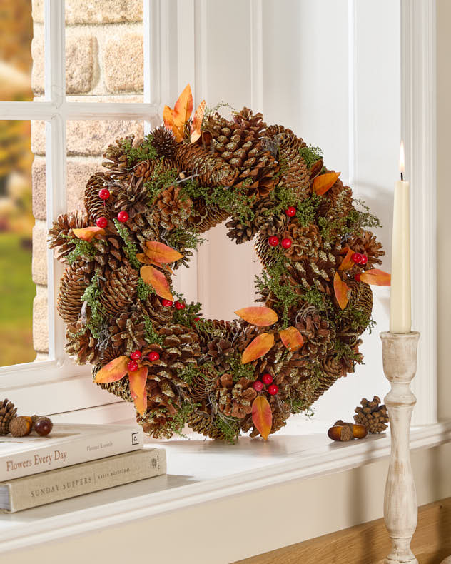 Fall Forest Sparkling Wreath 38cm