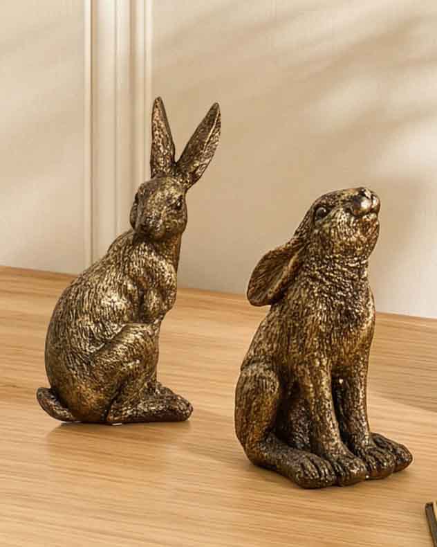 Set of 2 Bunny Home Ornaments