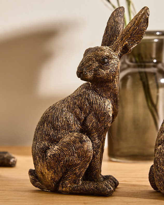 Set of 3 Mini Hare Ornaments