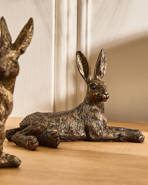 Set of 3 Mini Hare Ornaments