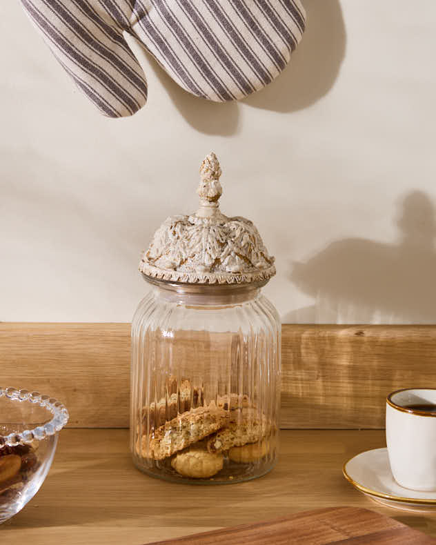 Scrolled Lid Jar