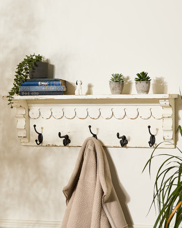 Neoclassical Shelf with Hooks