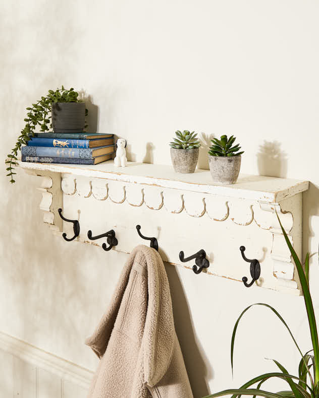 Neoclassical Shelf with Hooks