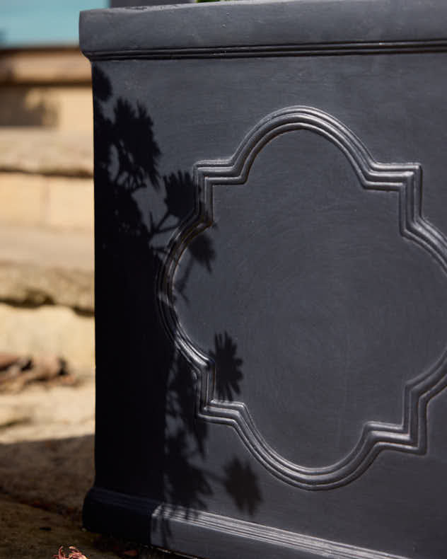 Monviso Black Embossed Planter Collection