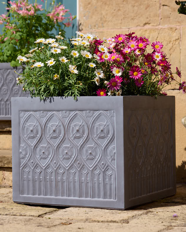 Siena Grey Embossed Planter Collection