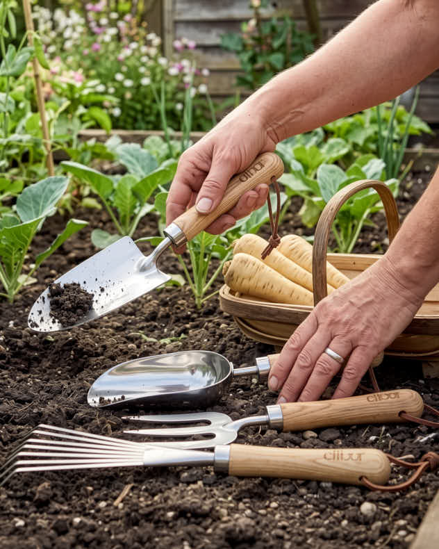 Wooden Handled Garden Tools