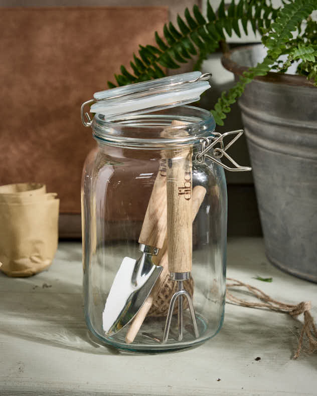 Gardeners Jar and Tools Gift Set
