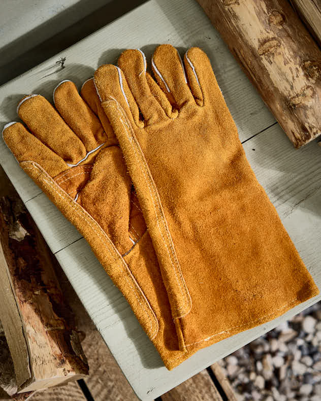 Tan Gardening Gauntlets