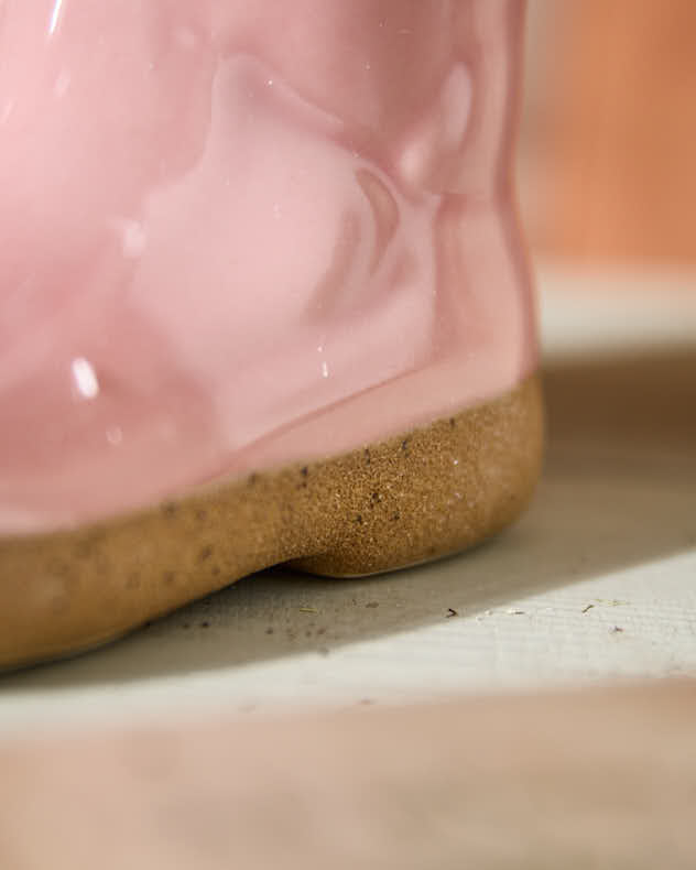 Petite jardinière Welly rose personnalisée
