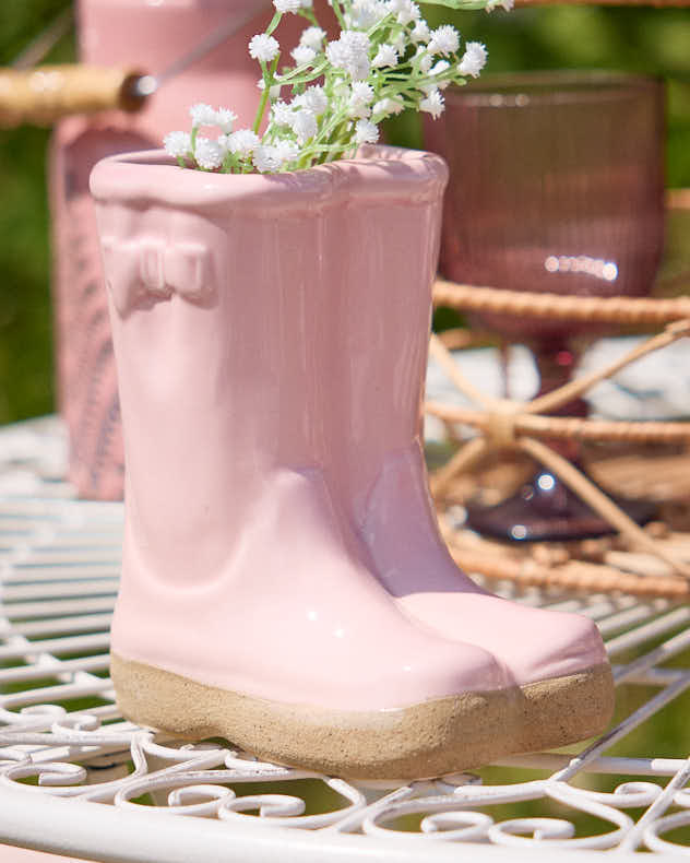 Pink Wellington Boots Planter