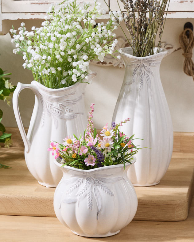 Plant Pot White Ceramic Vases - Radway White Ceramic Collection