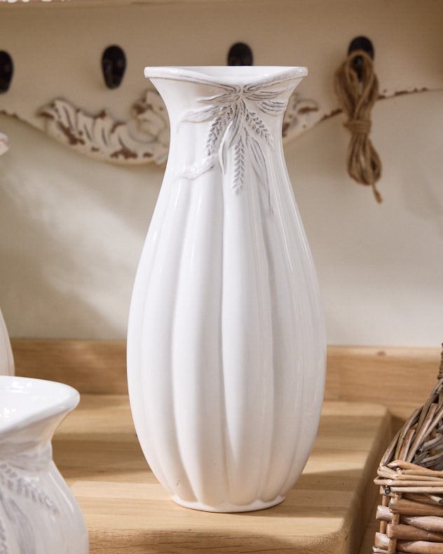 White Ceramic Vases - Radway White Tall Vase