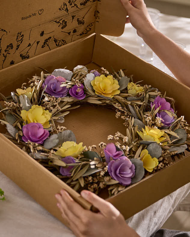 Personalised Litton Pastel Floral Wreath