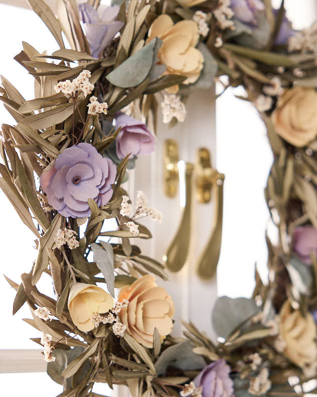 Personalised Litton Pastel Floral Wreath