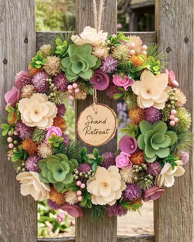 Personalised Alnwick Floral Wreath