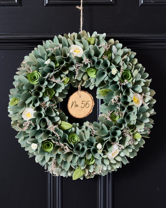 Personalised Stockbridge Floral Wreath 42cm