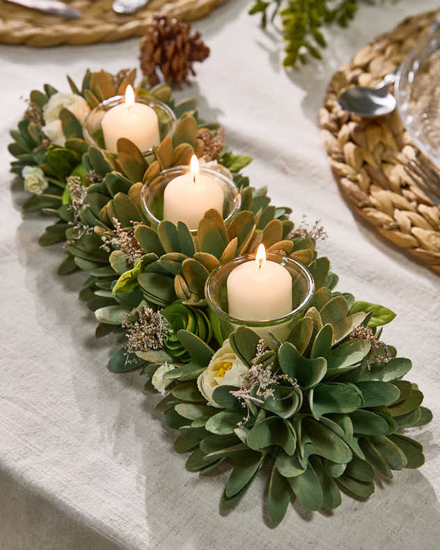 Bougeoir floral triple Stockbridge