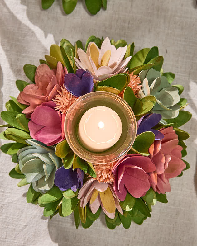 S/2 Bougeoirs floraux Camerton