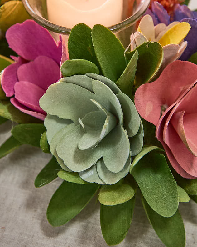 Bougeoirs triples à fleurs Camerton