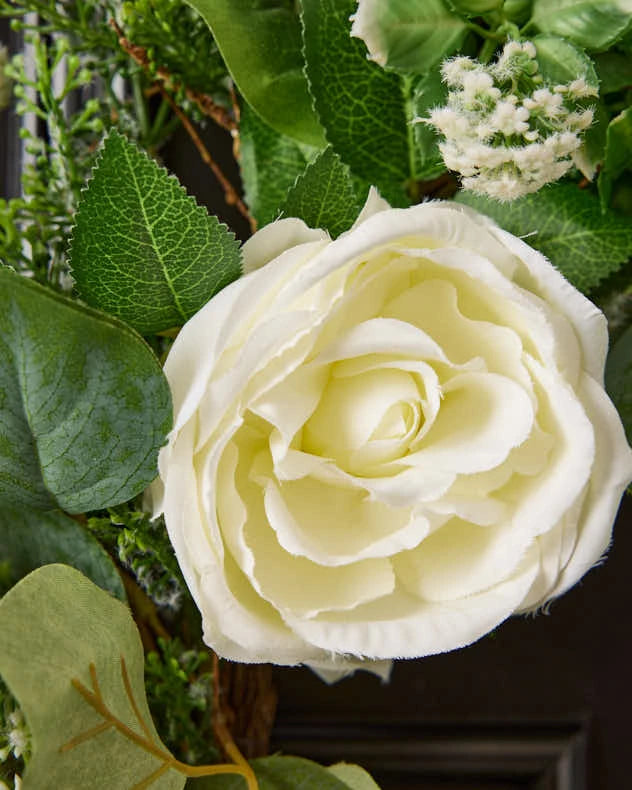 Zuria White Floral Wreath 
