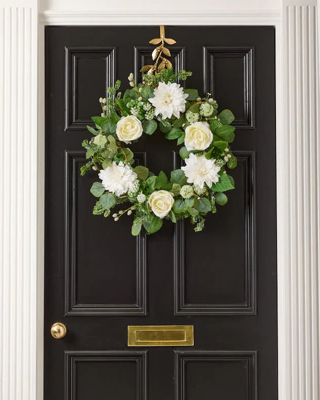 Zuria White Floral Wreath 