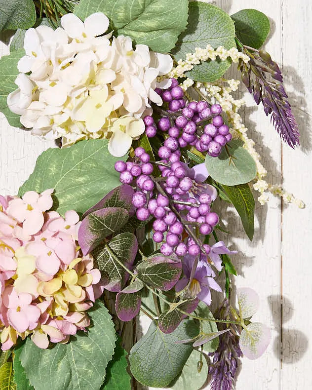 Wreaths - Morea Purple Floral Wreath 60cm