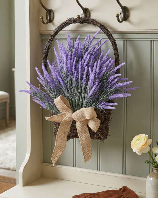 Bellegarde Lavender Floral Basket